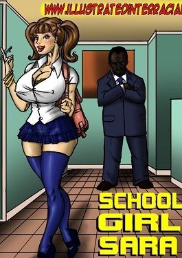 School Girl Sara- illustrated interracial